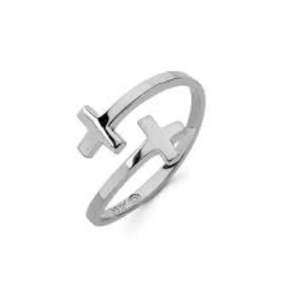 NIB DOUBLE CROSS RING - Picture 2 of 4